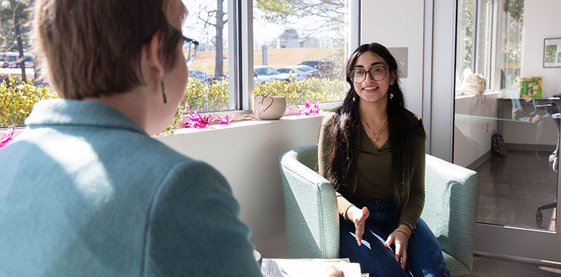 seated students conversing