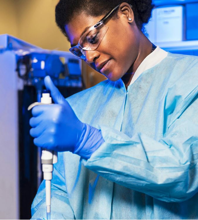 Students working in lab