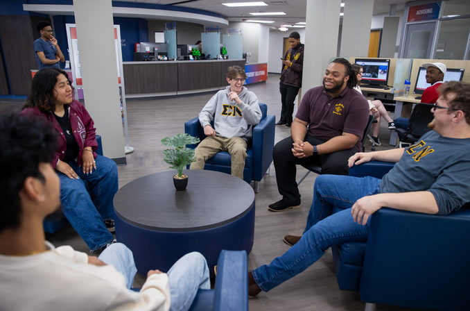 Students in MC Lobby