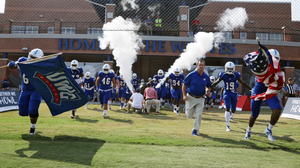 football team running out