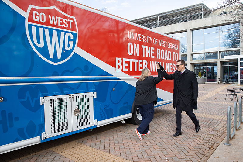 Mobile Unit with Dr.Kelly and Chief Wellness Officer, Bridgette Stewart
